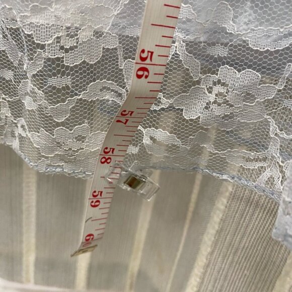 Vintage 70’s / 80’s Blue Lace High Collar Dress‎ Vintage  Size 9/10 Union Label - Picture 8 of 16